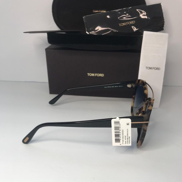 💯 Original Tom Ford Brown Tortoise Gradient Livia Sunglasses - Picture 8 of 13
